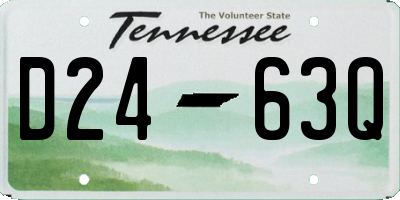 TN license plate D2463Q