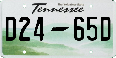 TN license plate D2465D
