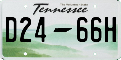 TN license plate D2466H