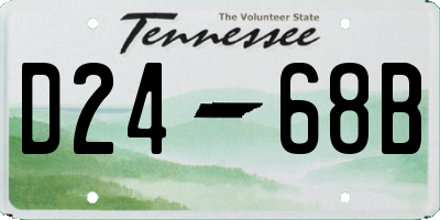 TN license plate D2468B