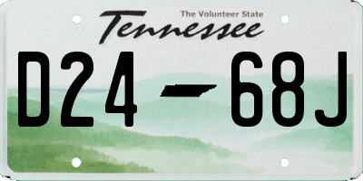 TN license plate D2468J