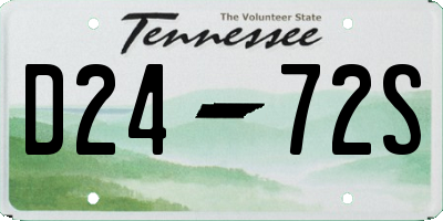 TN license plate D2472S