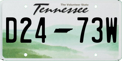TN license plate D2473W
