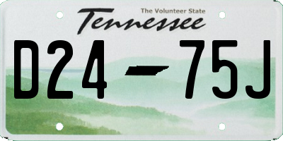 TN license plate D2475J