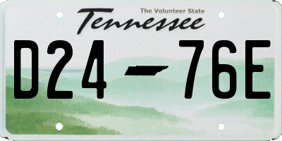 TN license plate D2476E
