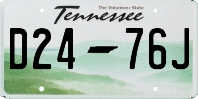 TN license plate D2476J