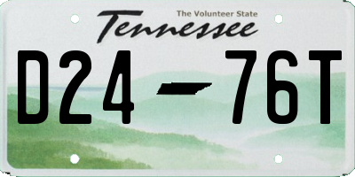 TN license plate D2476T