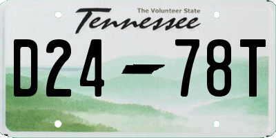TN license plate D2478T