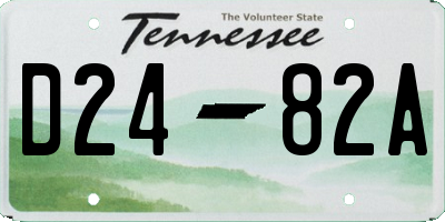 TN license plate D2482A