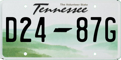 TN license plate D2487G