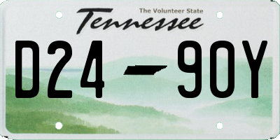 TN license plate D2490Y