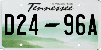 TN license plate D2496A
