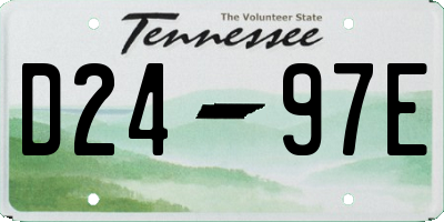 TN license plate D2497E
