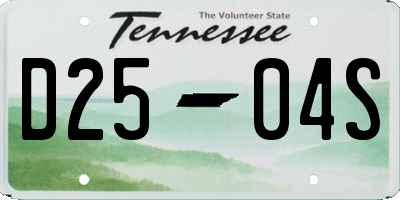 TN license plate D2504S