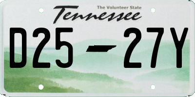 TN license plate D2527Y