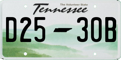 TN license plate D2530B