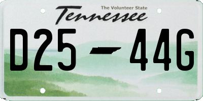 TN license plate D2544G