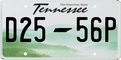 TN license plate D2556P