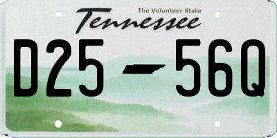 TN license plate D2556Q