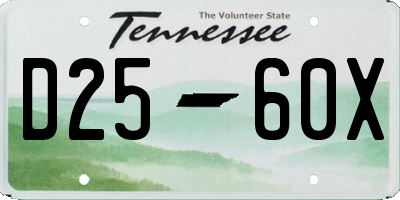 TN license plate D2560X