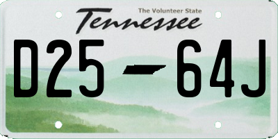 TN license plate D2564J