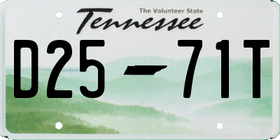 TN license plate D2571T