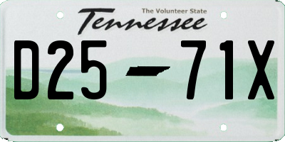 TN license plate D2571X