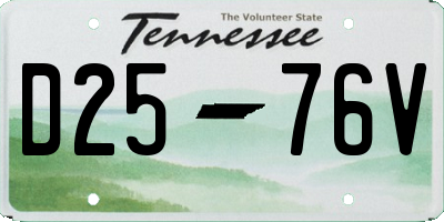 TN license plate D2576V