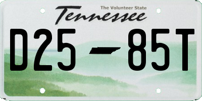 TN license plate D2585T