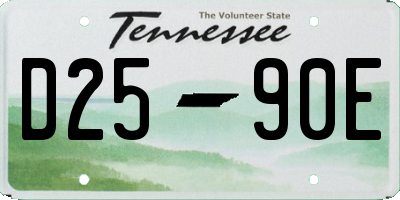 TN license plate D2590E