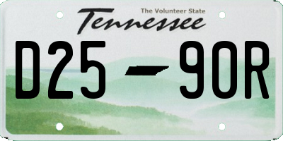 TN license plate D2590R
