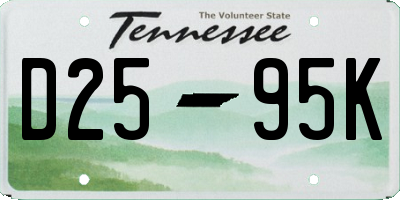TN license plate D2595K