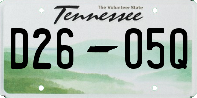 TN license plate D2605Q