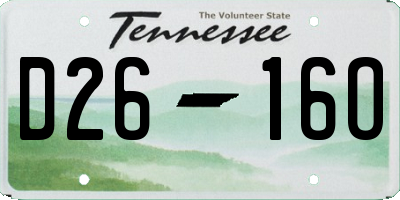 TN license plate D2616O
