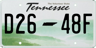 TN license plate D2648F
