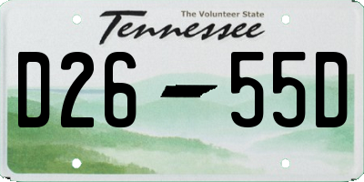TN license plate D2655D