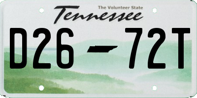 TN license plate D2672T