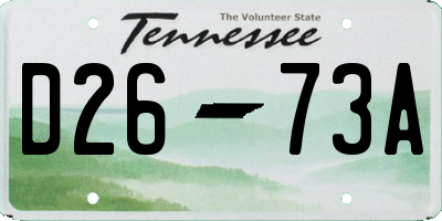 TN license plate D2673A