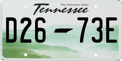 TN license plate D2673E
