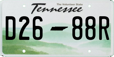 TN license plate D2688R