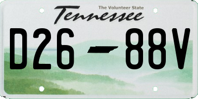 TN license plate D2688V