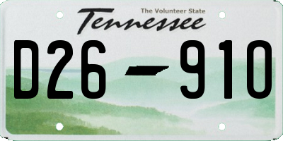 TN license plate D2691O