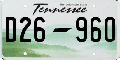 TN license plate D2696O