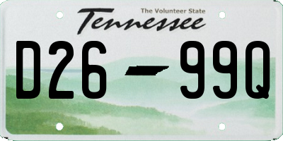 TN license plate D2699Q
