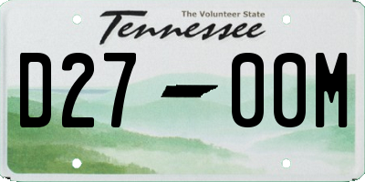 TN license plate D2700M