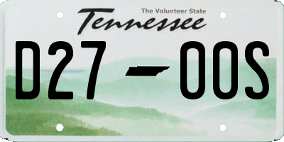 TN license plate D2700S