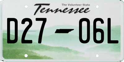 TN license plate D2706L
