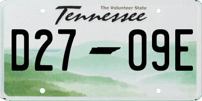 TN license plate D2709E