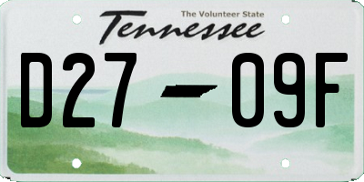 TN license plate D2709F