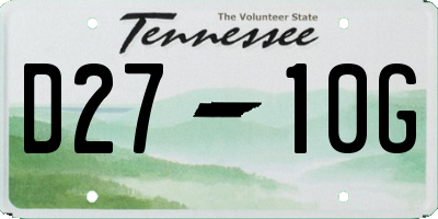 TN license plate D2710G